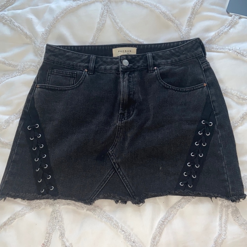 PacSun Black Jean Skirt